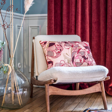 Coral Peony Cushion